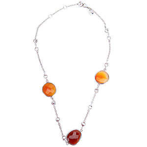 Di Modolo Lolita Silver & Carnelian 18" Necklace MSRP $295